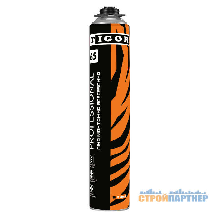 Піна монтажна, PROFESSIONAL 65, TIGOR, 850мл.